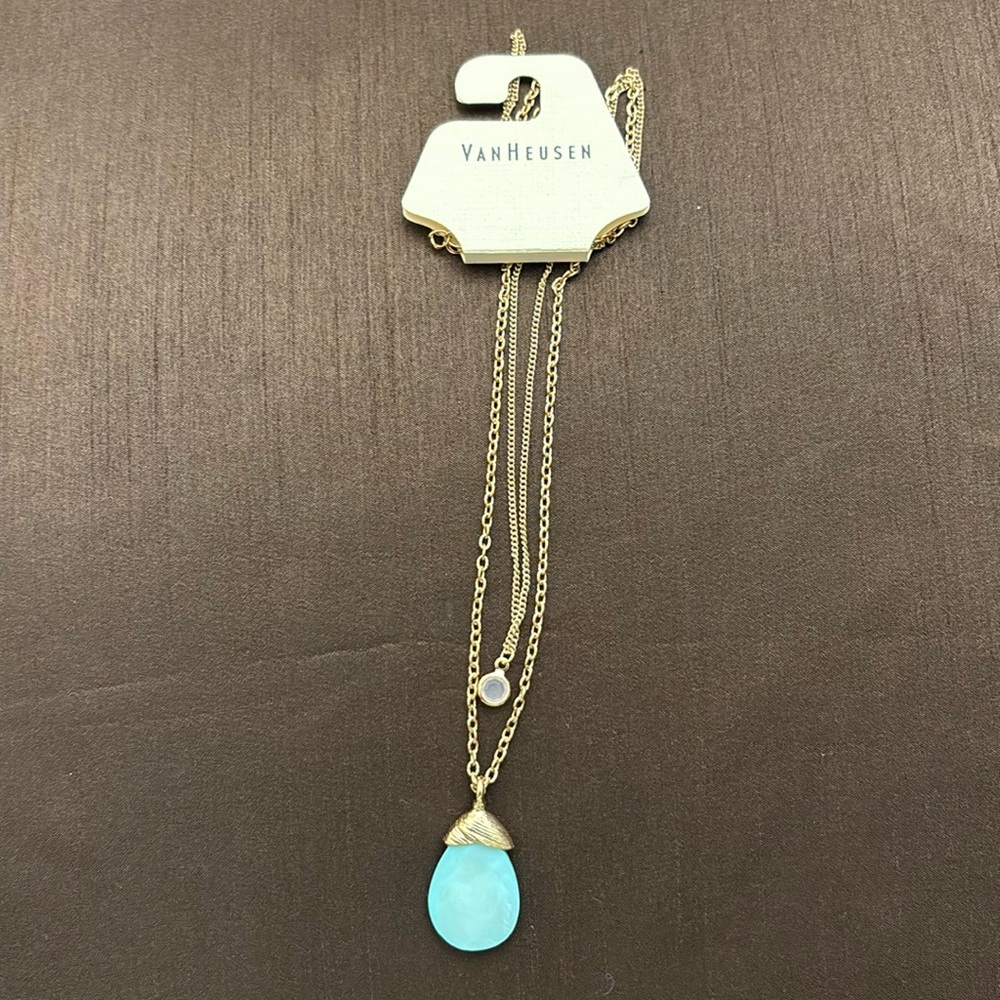 Van Heusen Gold Stone Necklace